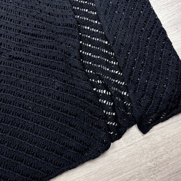 NWT Knix Crochet-Knit Maxi Beach Skirt Cover-Up Black M/L - Picture 6 of 9